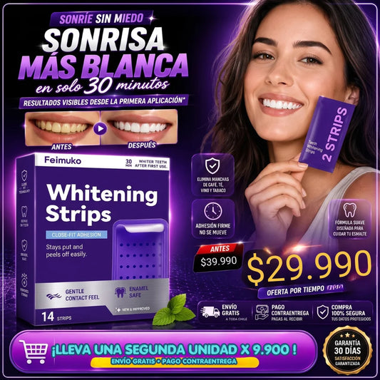 Tiras Blanqueadoras Whitening Strips