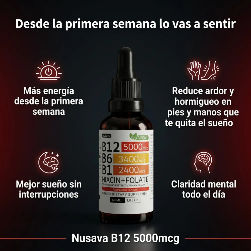 VITAMINA NUSAVA B12 - Enfoca tu mente y activa tu cuerpo