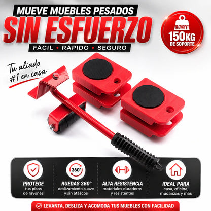 KIT ELEVADOR DE MUEBLES 360° - MUEVE COSAS PESADAS SIN ESFUERZO 😱 ENVÍO GRATIS 🚚