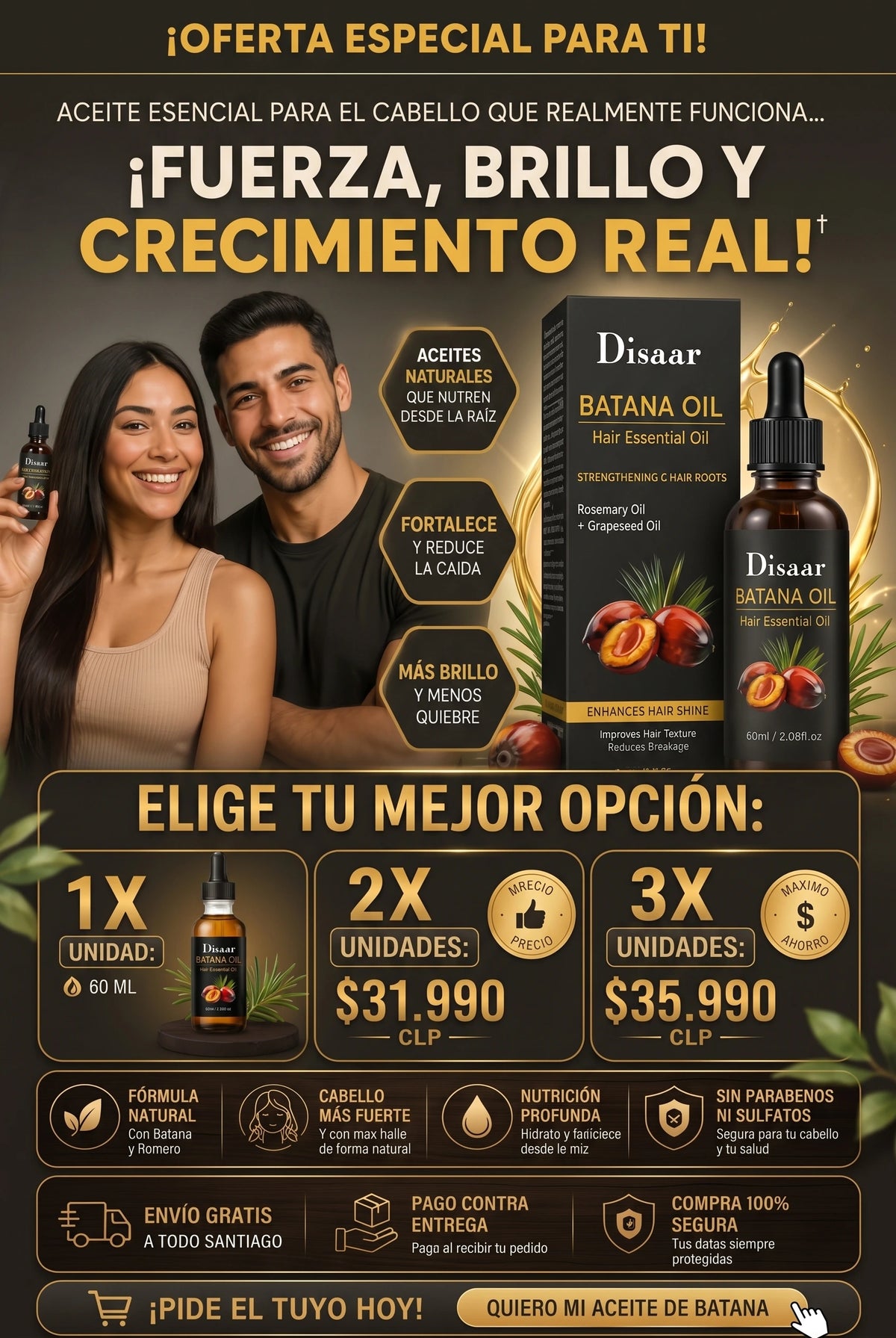 Batana Oil 60ml - Recupera densidad en zonas débiles