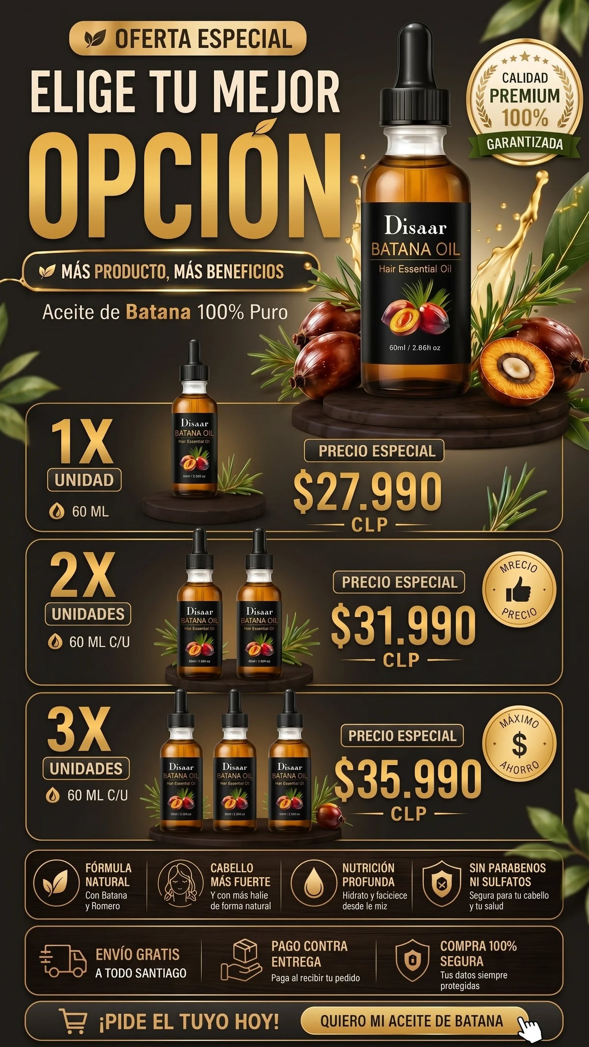 Batana Oil 60ml - Recupera densidad en zonas débiles