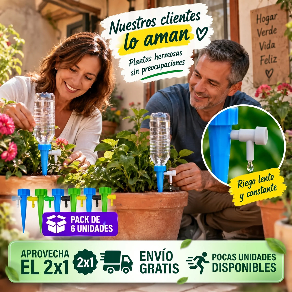 Si te olvidaste de regar, ellas seguirán vivas 🪴🎍Lleva 2 pack (12 estacas) por el precio de 1 pack $28.990.