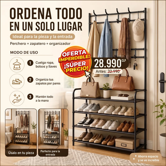 OrdenaMax - Organiza Zapatos y Ropa en un Solo Mueble
