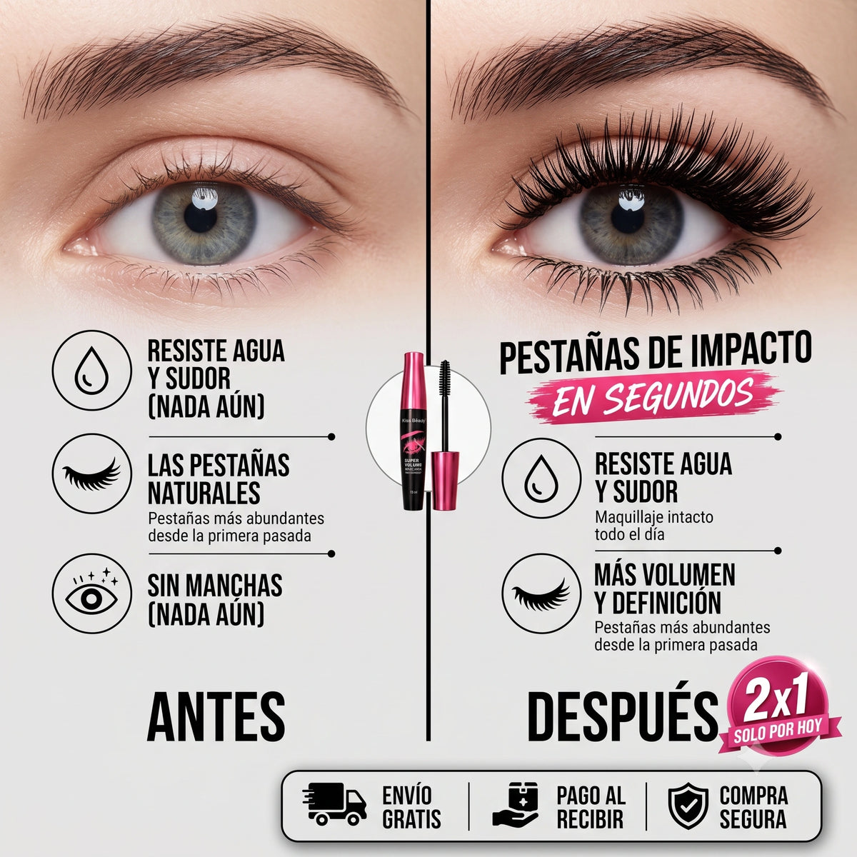 Mascara de pestaña super volumen - Pestañas con volumen extremo todo el día
