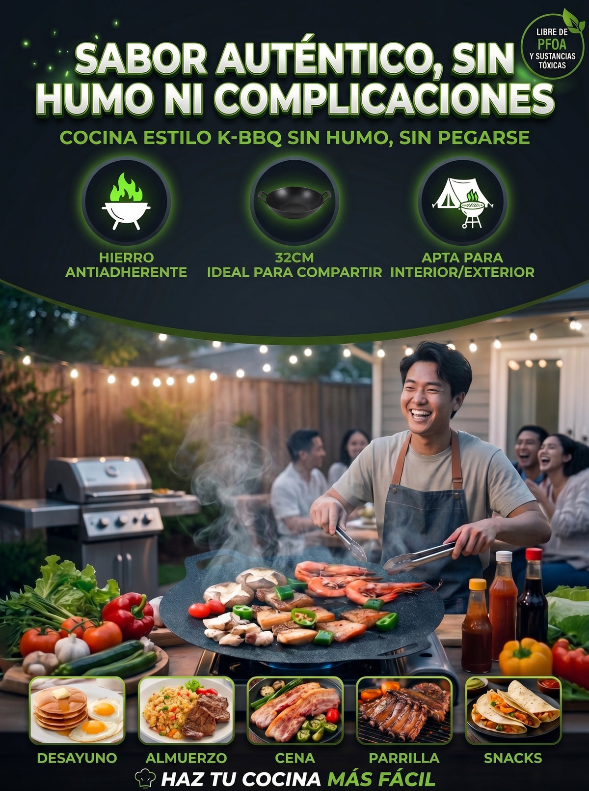 Disco Coreano Antiadherente - Cocina más, ensucia menos