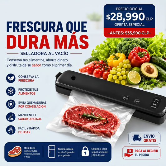 SELLADORA AL VACIO VACUUM SEALER™ - Comida fresca por semanas