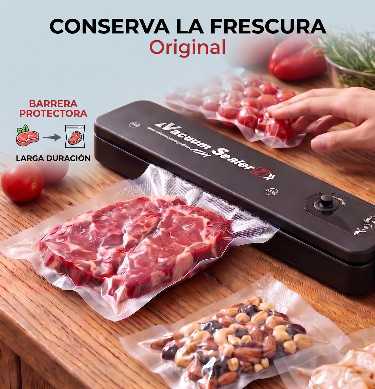 SELLADORA AL VACIO VACUUM SEALER™ - Comida fresca por semanas