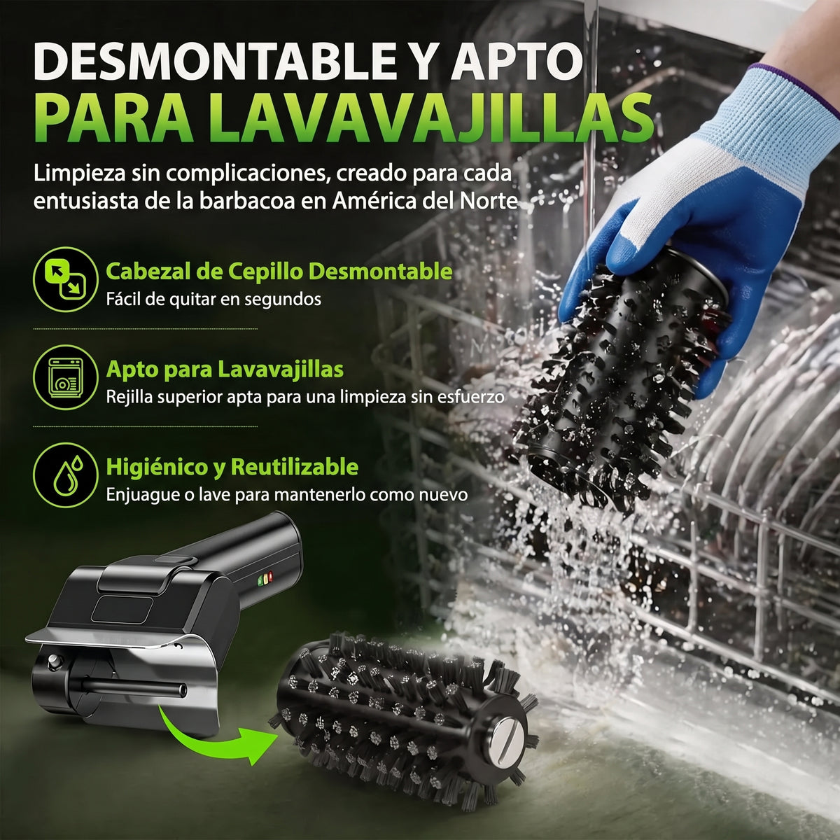CleanGrill Master + 12 Pares de Guantes