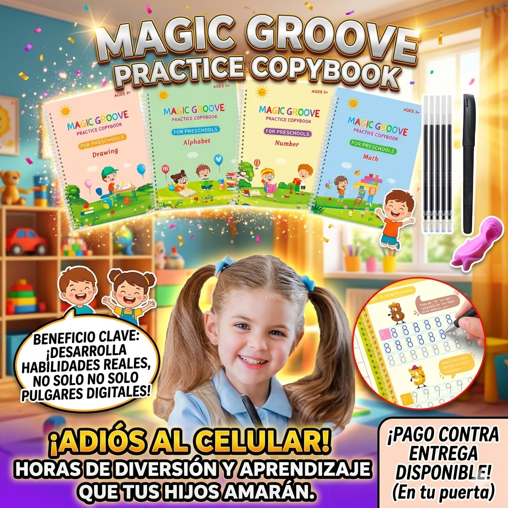Set Cuaderno Magic Caligrafía