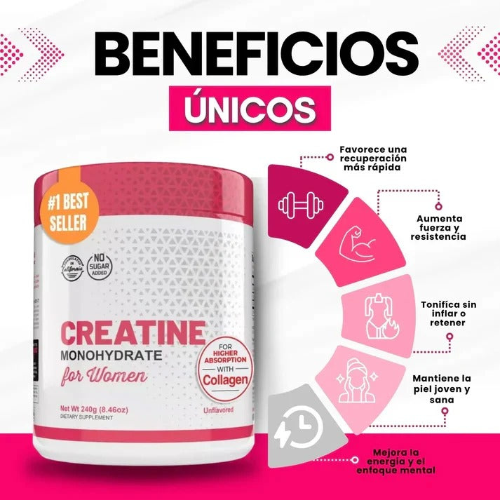 Creatina For Women - Más energía real en tus entrenamientos