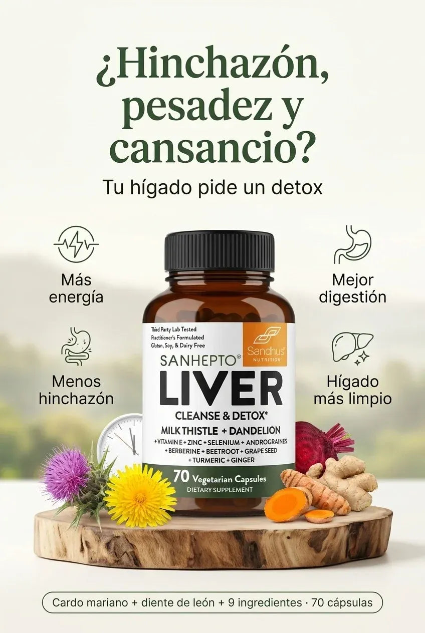 Liver Cleanse - Recupera tu bienestar interno 70 Capsulas.