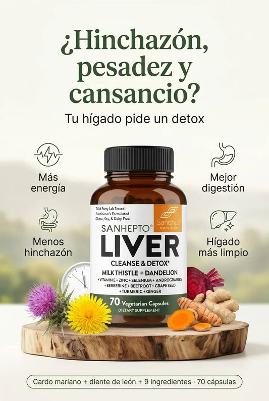 Liver Cleanse - Recupera tu bienestar interno 70 Capsulas.