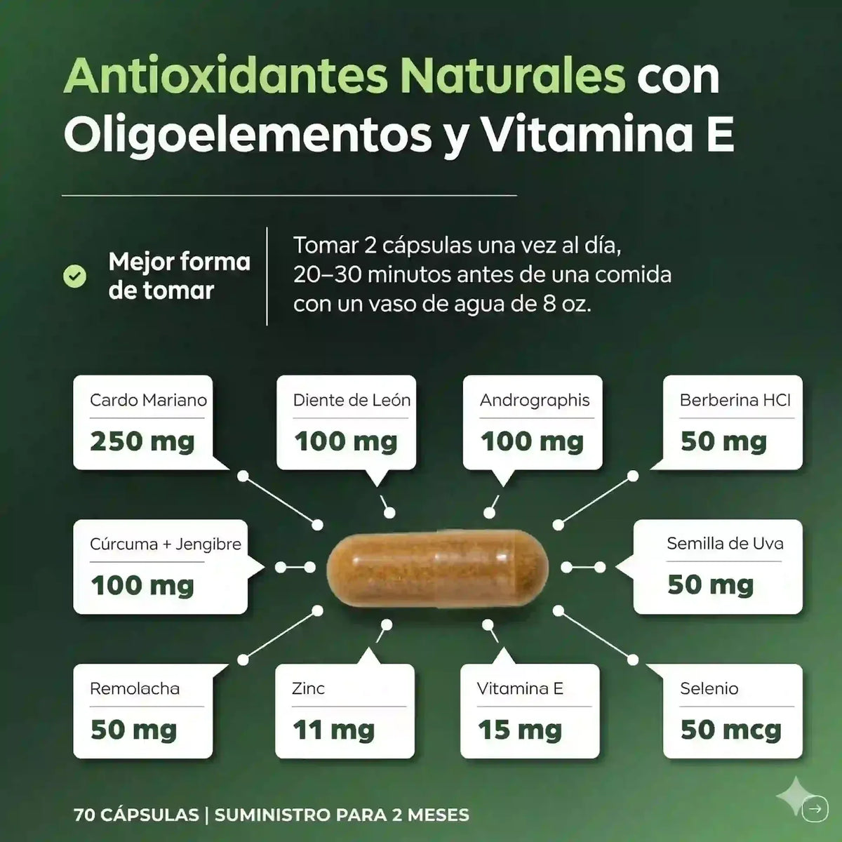 Liver Cleanse - Recupera tu bienestar interno 70 Capsulas.