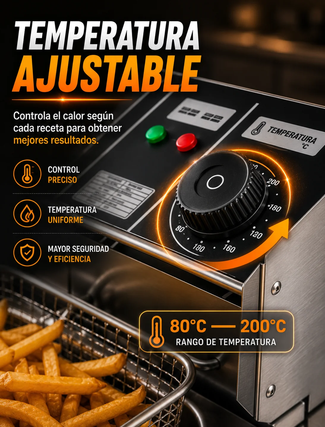 Freidora Profesional 6 L-Alto Rendimiento para tu Cocina