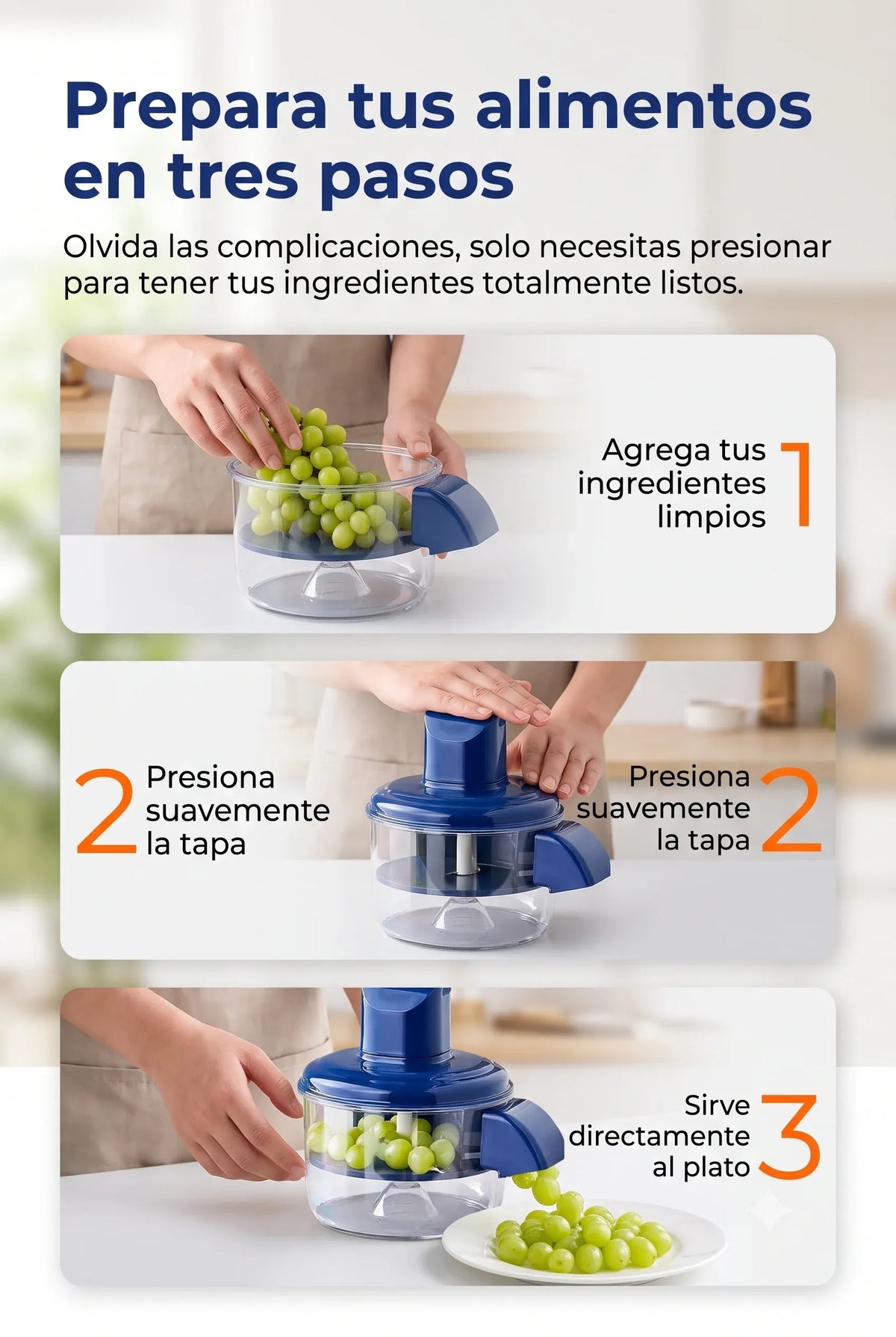 PeelGo Pro - Pela Ajo y Uvas con un Botón