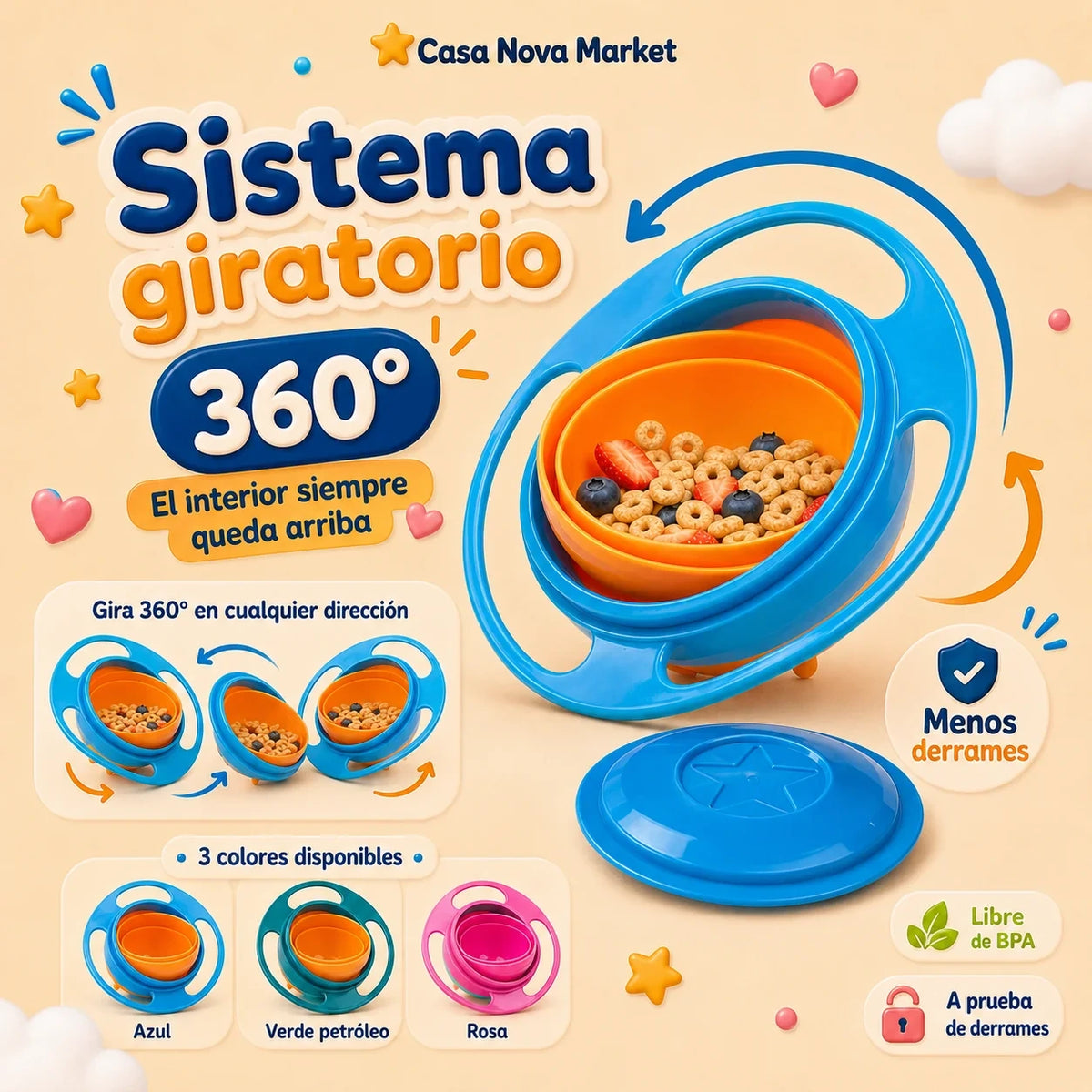 Bowl 360° - Déjalo explorar, sin el castigo del aseo