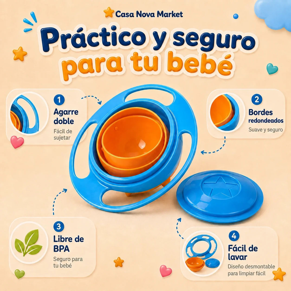 Bowl 360° - Déjalo explorar, sin el castigo del aseo
